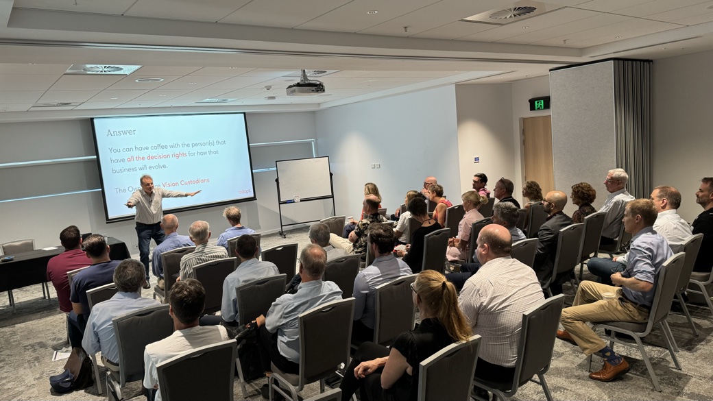 Bill Withers presenting at a Succession Thinking Retreat